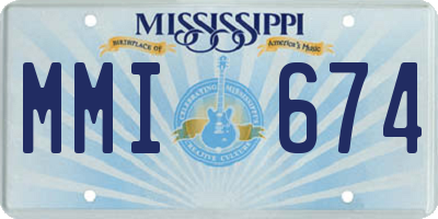 MS license plate MMI674