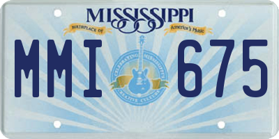MS license plate MMI675