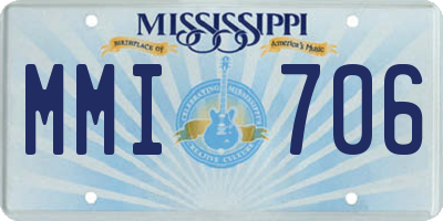 MS license plate MMI706