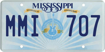 MS license plate MMI707