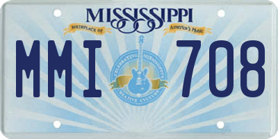 MS license plate MMI708