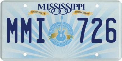 MS license plate MMI726