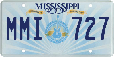 MS license plate MMI727