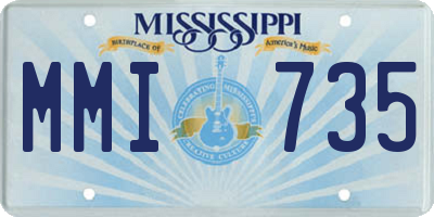 MS license plate MMI735