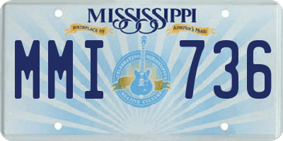 MS license plate MMI736