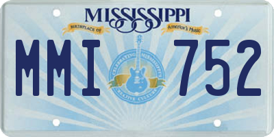 MS license plate MMI752