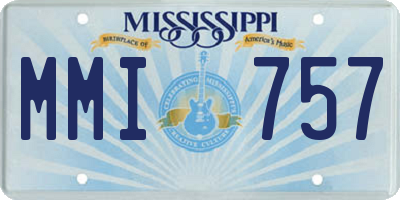 MS license plate MMI757