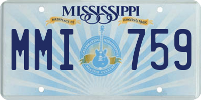 MS license plate MMI759