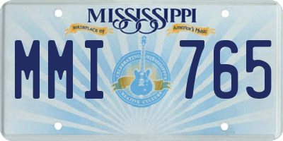 MS license plate MMI765