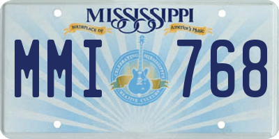 MS license plate MMI768