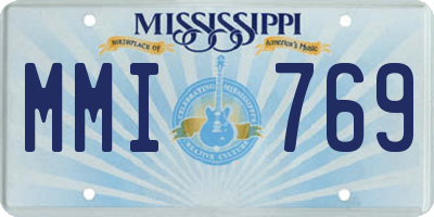 MS license plate MMI769