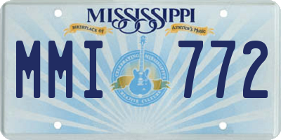 MS license plate MMI772