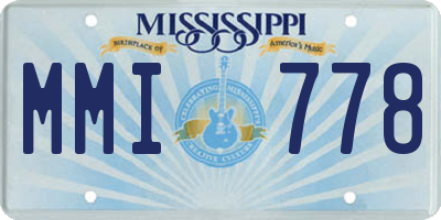 MS license plate MMI778