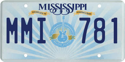 MS license plate MMI781
