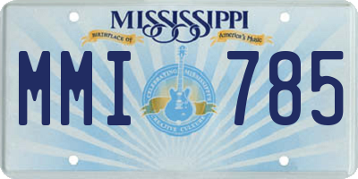 MS license plate MMI785