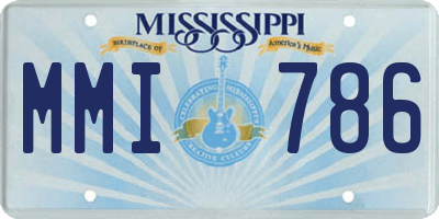 MS license plate MMI786