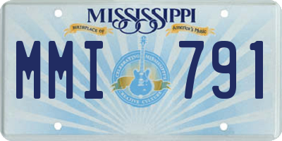 MS license plate MMI791