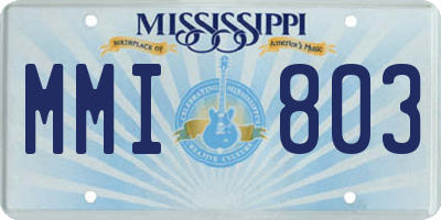 MS license plate MMI803