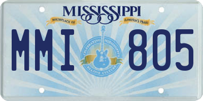 MS license plate MMI805