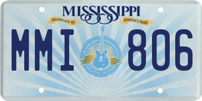 MS license plate MMI806