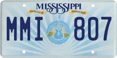 MS license plate MMI807