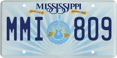 MS license plate MMI809