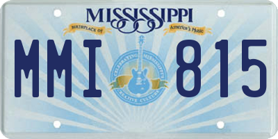 MS license plate MMI815