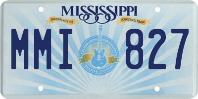 MS license plate MMI827