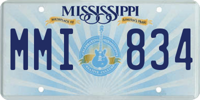 MS license plate MMI834