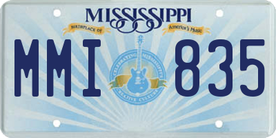 MS license plate MMI835