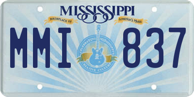 MS license plate MMI837