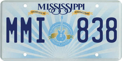 MS license plate MMI838