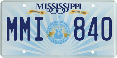 MS license plate MMI840