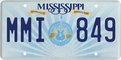 MS license plate MMI849