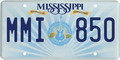 MS license plate MMI850