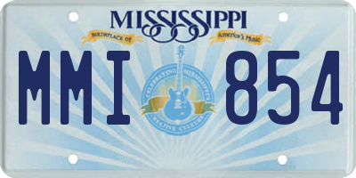 MS license plate MMI854