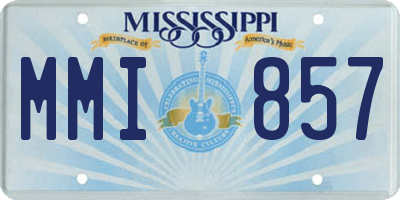 MS license plate MMI857