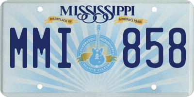 MS license plate MMI858