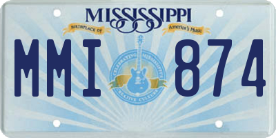 MS license plate MMI874