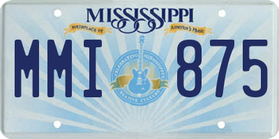 MS license plate MMI875