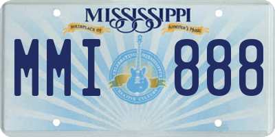 MS license plate MMI888