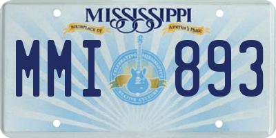 MS license plate MMI893