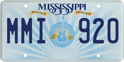 MS license plate MMI920