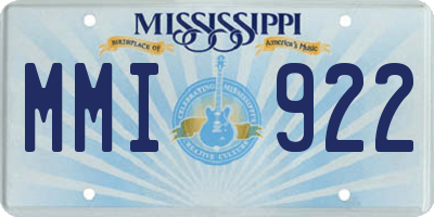 MS license plate MMI922