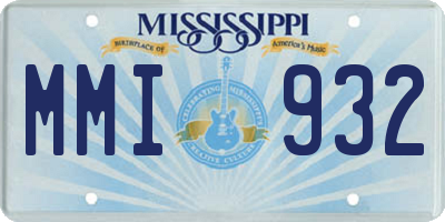 MS license plate MMI932