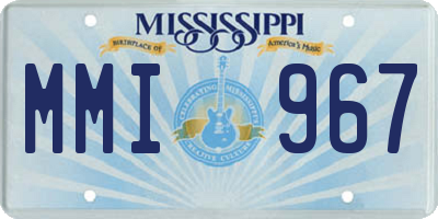 MS license plate MMI967