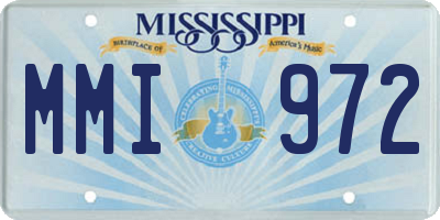 MS license plate MMI972