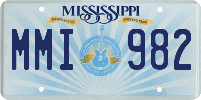 MS license plate MMI982