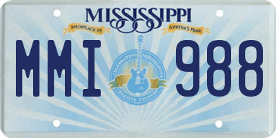 MS license plate MMI988