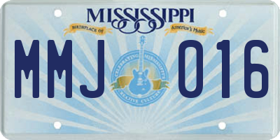 MS license plate MMJ016